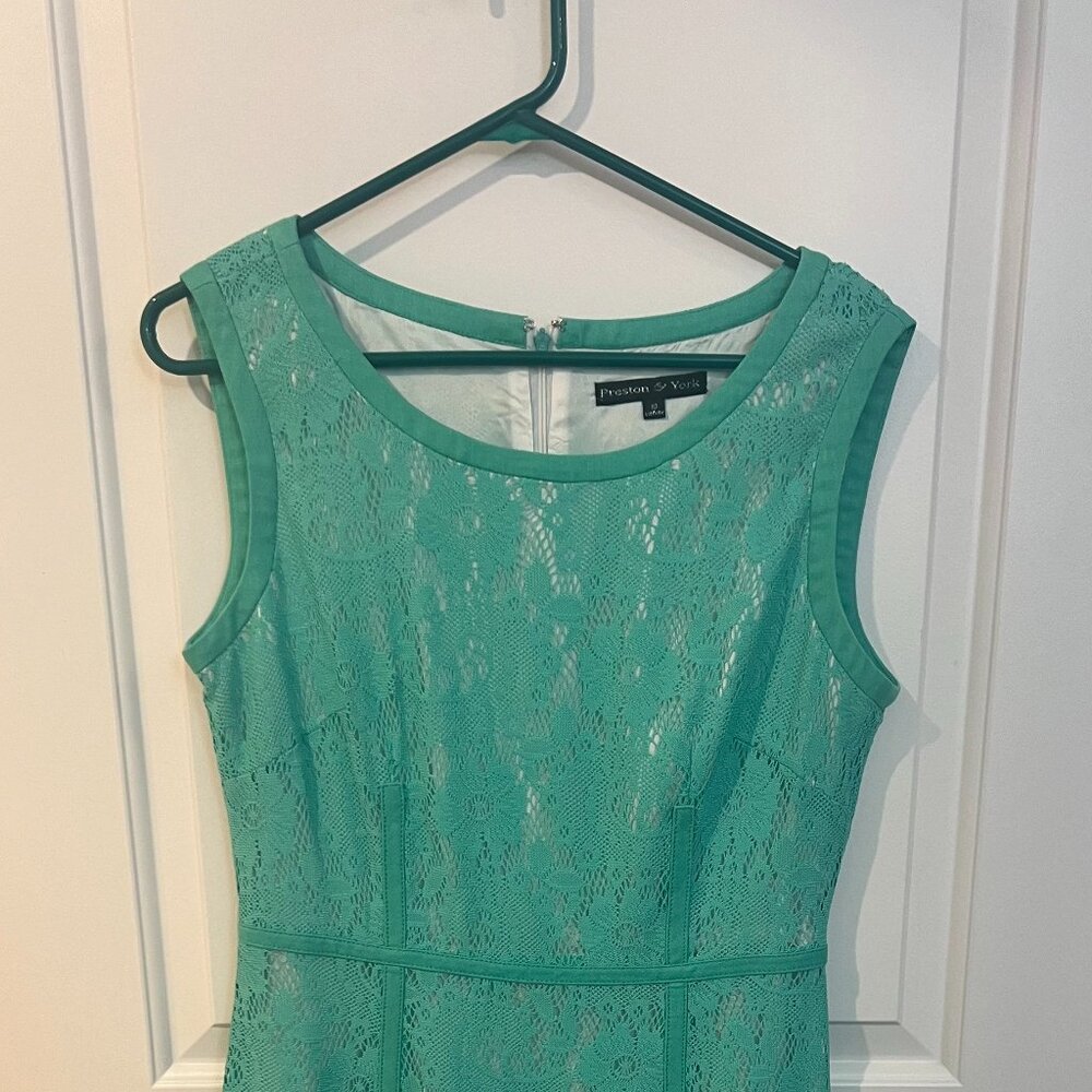 Preston & York Green Lace Dress with Boning